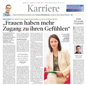 Wirtschaftsblatt: “Frauen und Gefühle”