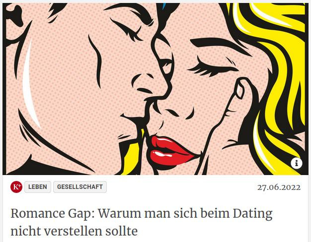 Beim Dating nicht verstellen – Kurierartikel